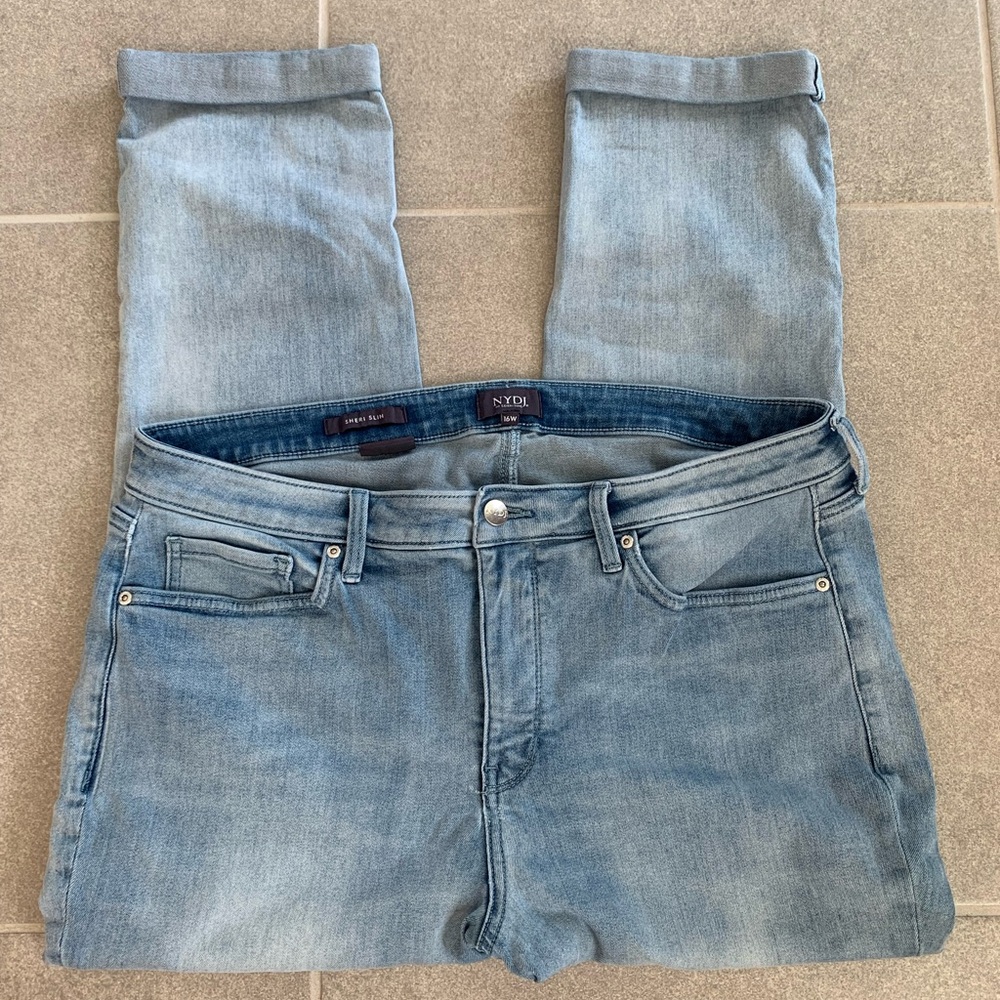 NYDJ Women's Sheri Slim Ankle Jeans Size 16W Lift X Tuck Technology